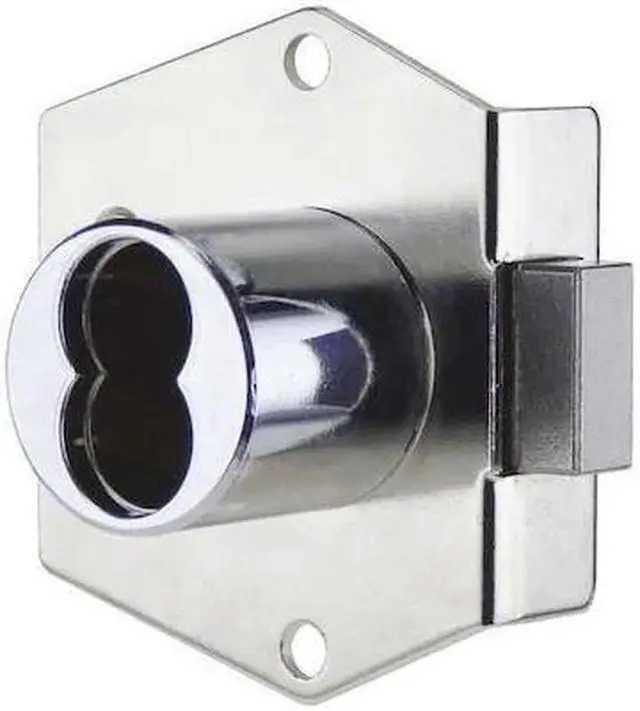 Alt view image 2 of 2 - CCL 72724 Interchangeable Core Cabinet Dead Bolt, Brushed Chrome, 1-1/16" For