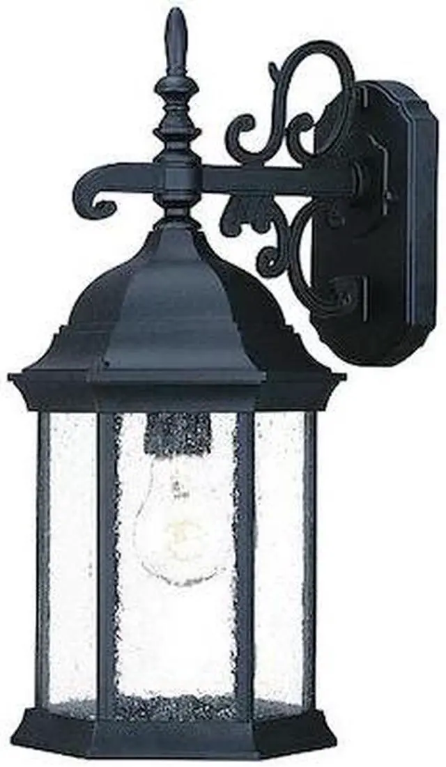 Main image of ACCLAIM LIGHTING 5183BK/SD Wall Light,1-Light Seeded,Matte Black