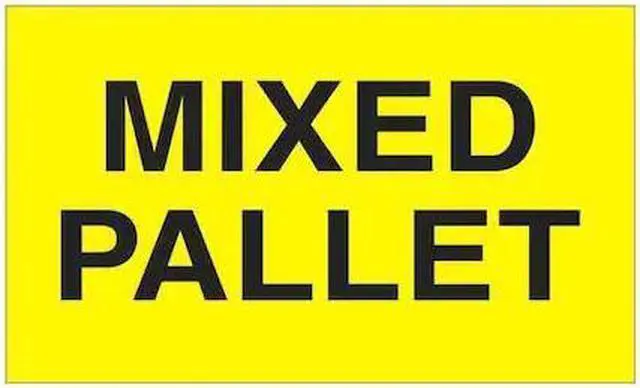Main image of TAPE LOGIC DL2481 Tape Logic® Labels, "Mixed Pallet", Fluorescent Yellow,
