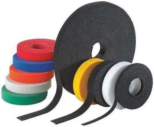 Alt view image 7 of 8 - Panduit Hook-and-Loop Cable Tie Roll,15 ft,Black  HLM-15R0