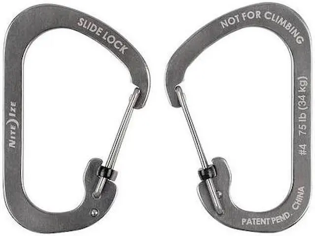 Alt view image 7 of 9 - NITE IZE SLIDELOCK CARABINER SIZE 4 (STAINLESS)