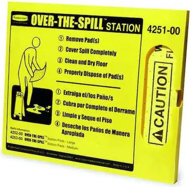 Alt view image 9 of 10 - Over-The-Spill Station Kit Yellow RUBBERMAID HOME Misc Signs, Numbers, Letters