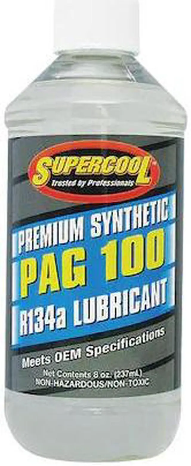 Main image of SUPERCOOL P100-8 A/C Compressor PAG Lubricant, 8 oz, Bottle, Yellow