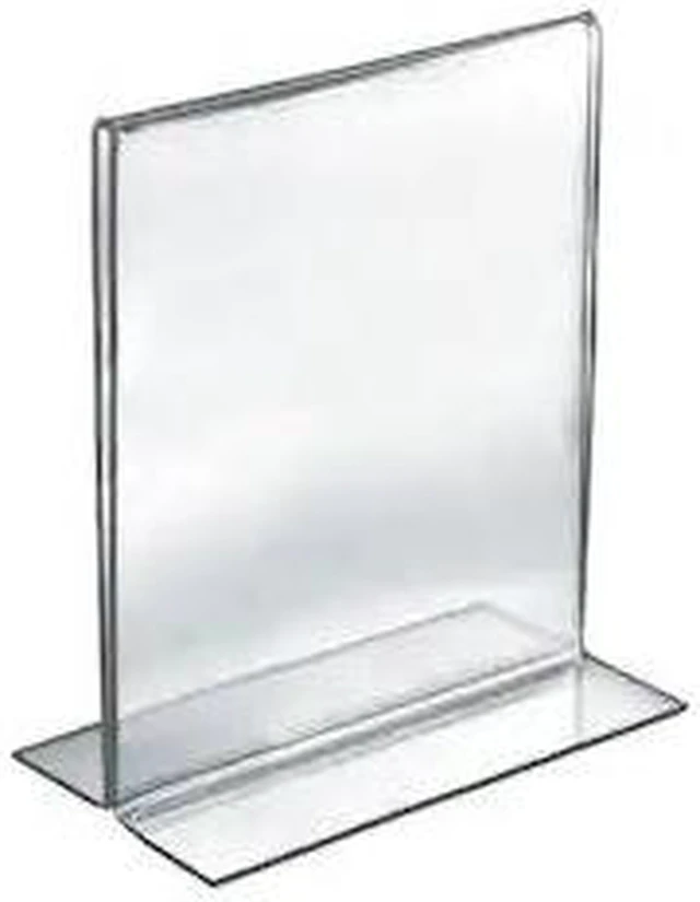 Main image of AZAR DISPLAYS 152733 5.5"W x 8.5"H Double-Foot Two Sided Sign Holder, PK10