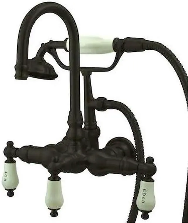 Alt view image 2 of 6 - Kingston Brass Cc9T5 Clawfoot Tub Filler With Hand Shower - Oil Rubbed Bronze Finish