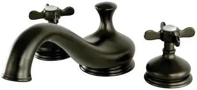 Alt view image 2 of 5 - Kingston Brass KS3335BEX Roman Tub Filler with Cross Handle, Oil Rubbed Bronze