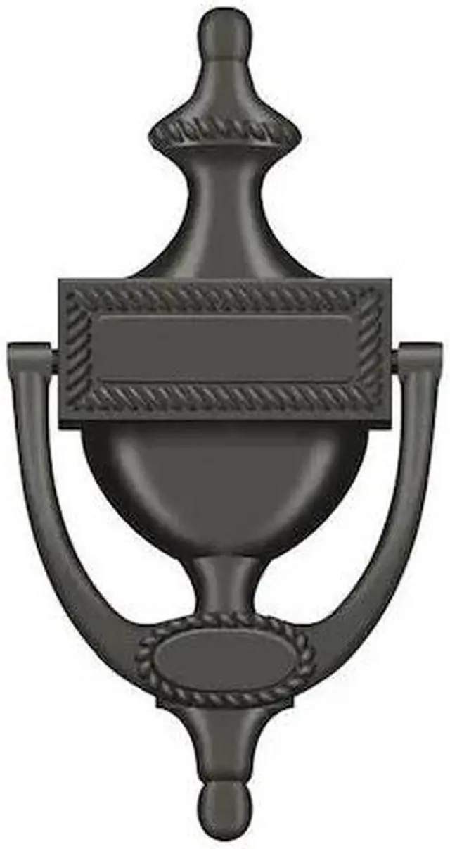 Alt view image 2 of 2 - Victorian Rope Solid Brass Door Knocker (Oil Rubbed Bronze)