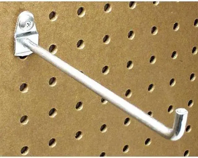 Alt view image 2 of 8 - Triton Steel Single Rod Pegboard Hook Bright Zinc  Steel  71619