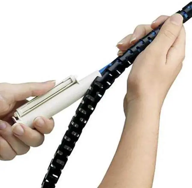 Alt view image 3 of 4 - PANDUIT PW100F-C20 Split Harness Wrap,1 In.,100 ft.,Black