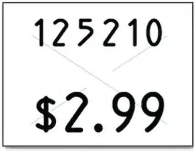 Main image of GARVEY 90949 Pricing Label Kit,2-Line,White,PK3