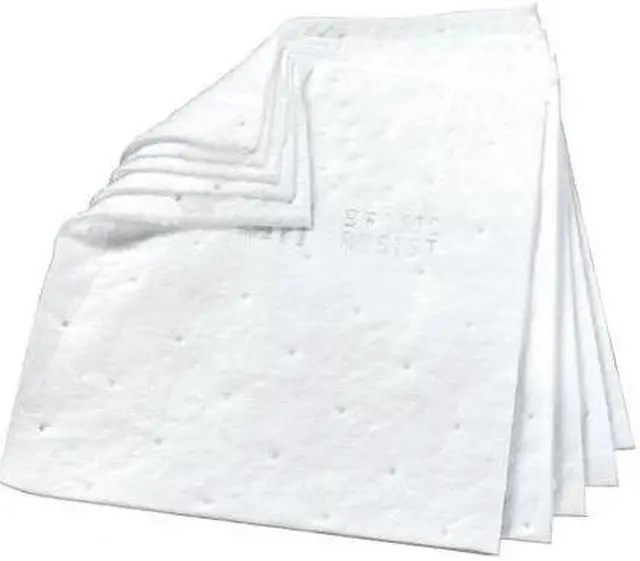 Alt view image 2 of 2 - 3M HP-556 Sorbent Pad, 37 gal, 17 in x 19 in, Oil, White, 100 PK