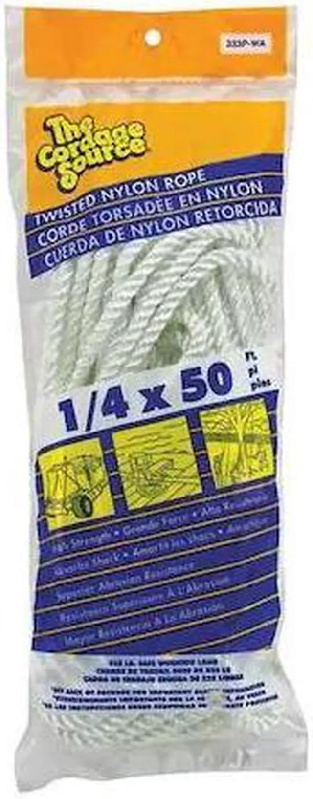 Main image of ZORO SELECT 333P-WA Rope,50ft,Wht,Nylon