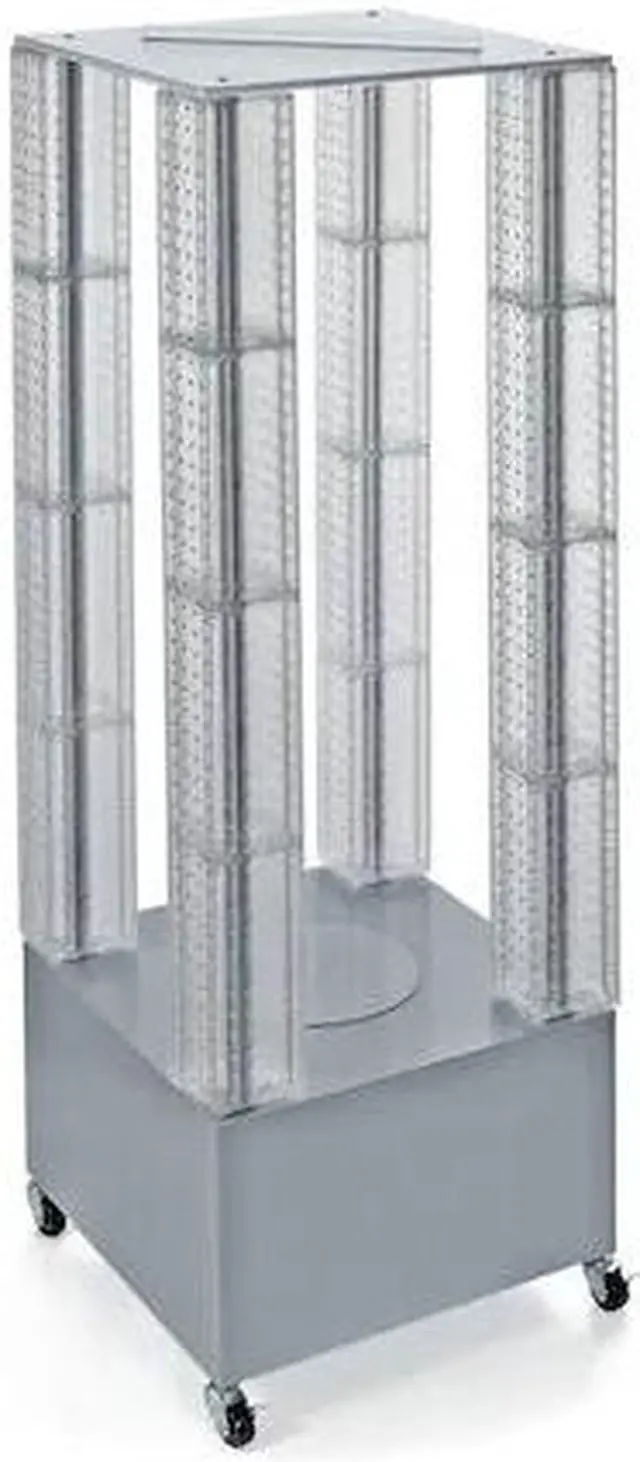 Main image of AZAR DISPLAYS 700228-CLR Multi-Tower Pegboard Floor Revolving Display Panel