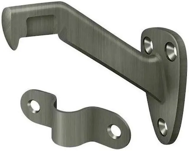 Alt view image 2 of 2 - Deltana HRB325U15A 3.31 in. Projection Hand Rail Brackets, Antique Nickel - Solid Brass - 10 Case