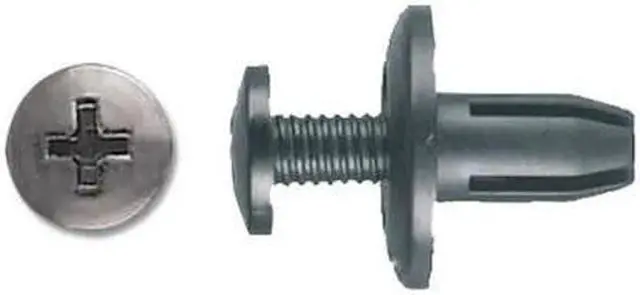 Main image of ZORO SELECT 1597PK Push-In Rivet, Dome Head, 6 mm Dia., 11 mm L, Nylon Body, 25