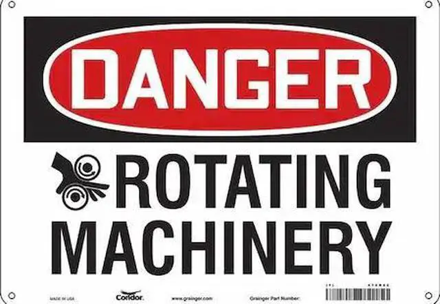 Main image of CONDOR 478R92 Safety Sign, 10 in Height, 14 in Width, Aluminum, Horizontal