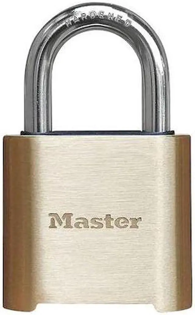 Alt view image 2 of 2 - MASTER LOCK 975DCOM Combination Padlock, Bottom, Gold/Silver