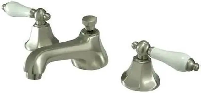 Alt view image 3 of 14 - Kingston Brass KS4468PL 8 Inch -18 Inch Widespread Lavatory Faucet - Satin Nickel