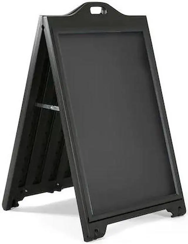 Main image of AZAR DISPLAYS 300244-BLK Black Double-Sided Sidewalk A-Frame Sign w/Protective
