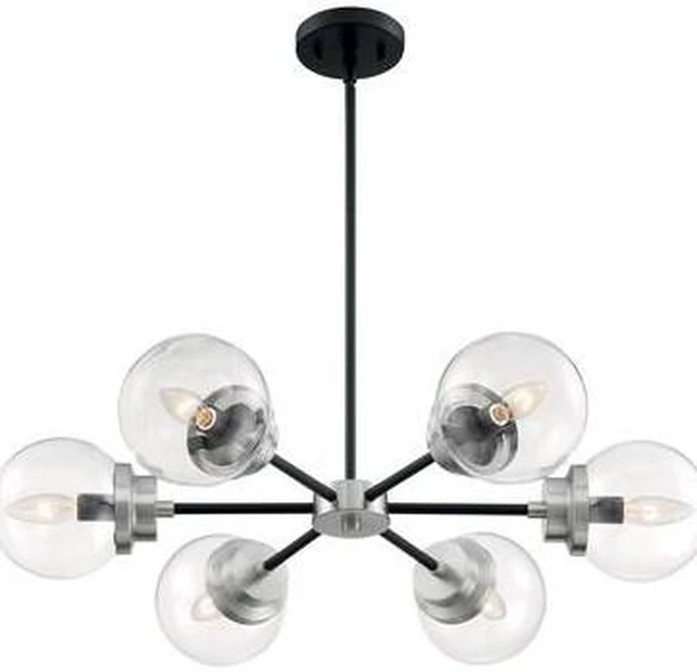 Main image of NUVO 60/7136 Fixture, Chandelier, 6-Light, Incandescent, 60W, 120V, B10,