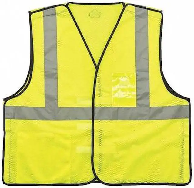 Main image of ERGODYNE 8216BA Lime Safety Vest ID Badge Holder,S/M