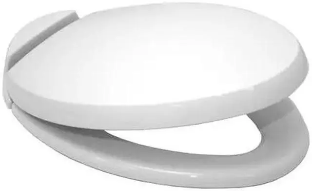 Alt view image 8 of 8 - SS204-01 SoftClose Oval Elongated Plastic Closed Front Toilet Seat & Cover (Cotton White)