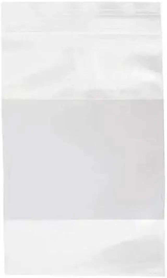 Main image of ZORO SELECT 5CNX0 Reclosable Poly Bag Zipper Seal 9" x 6", 4 mil, Clear, Pk1000