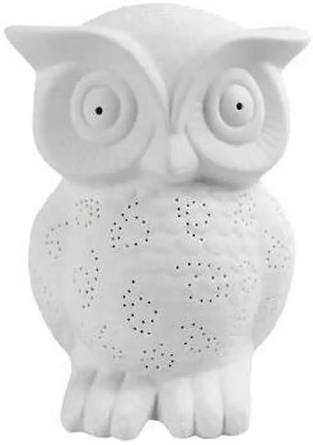 Alt view image 5 of 12 - Simple Designs Porcelain Wise Owl Shaped Animal Light Table Lamp