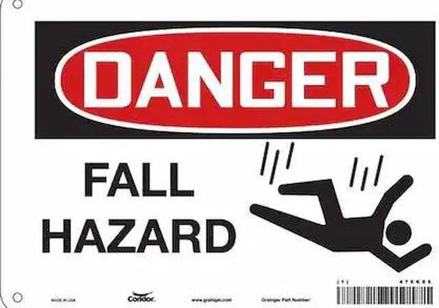 Main image of CONDOR 476K86 Safety Sign, 7 in Height, 10 in Width, Aluminum, Vertical