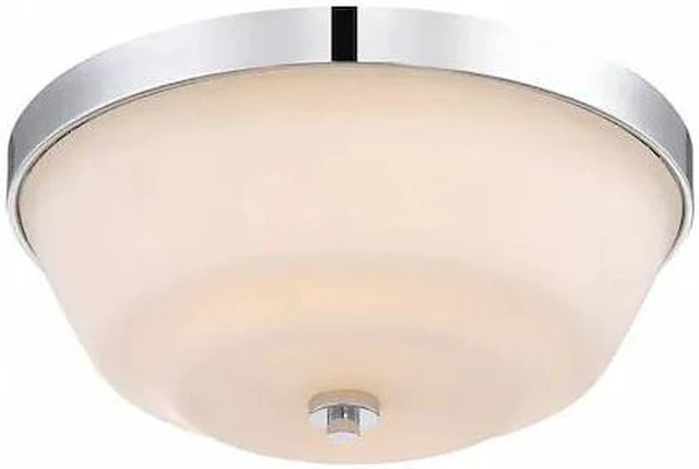 Main image of NUVO 60-5804 Willow 2-Light Flush Fixture with White Glass