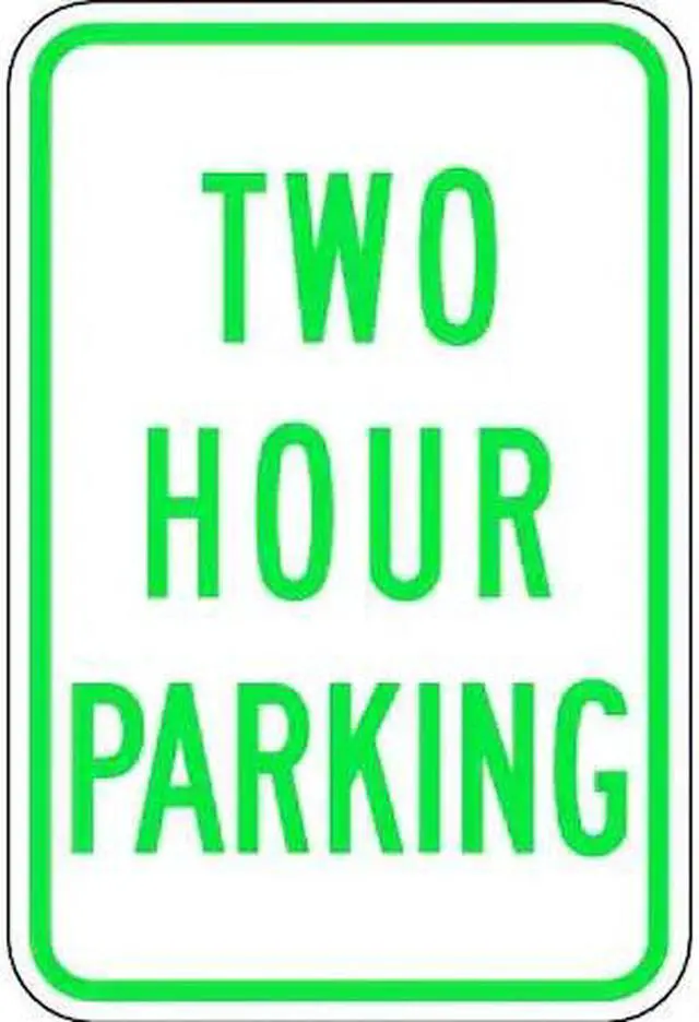 Main image of LYLE RP-072-12HA Timed Parking Sign, 12" W, 18" H, English, Aluminum, White