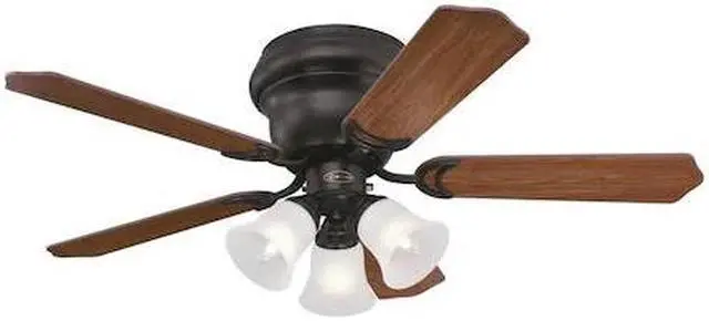 Alt view image 2 of 8 - westinghouse lighting 7231300 contempra trio indoor ceiling fan with light, 42 inch, oil rubbed bronze