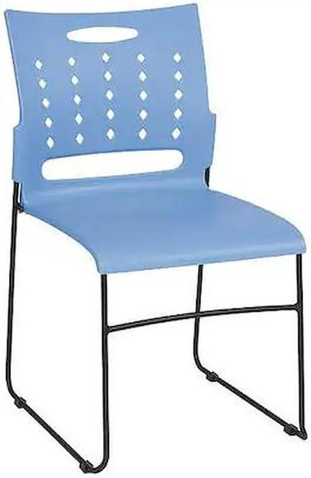 Main image of HERCULES Series 881 lb. Capacity Blue Sled Base Stack Chair with Air-Vent Back