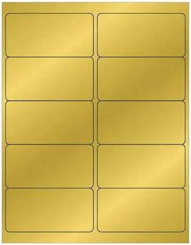 Main image of TAPE LOGIC LL211GD Tape Logic® Foil Rectangle Laser Labels, 4" x 2", Gold,