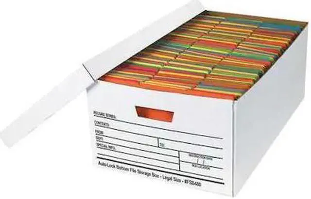 Main image of PARTNERS BRAND FSB480 File Box,Auto-Lock Bottom,24x15x10",PK12, 200#/ECT-32