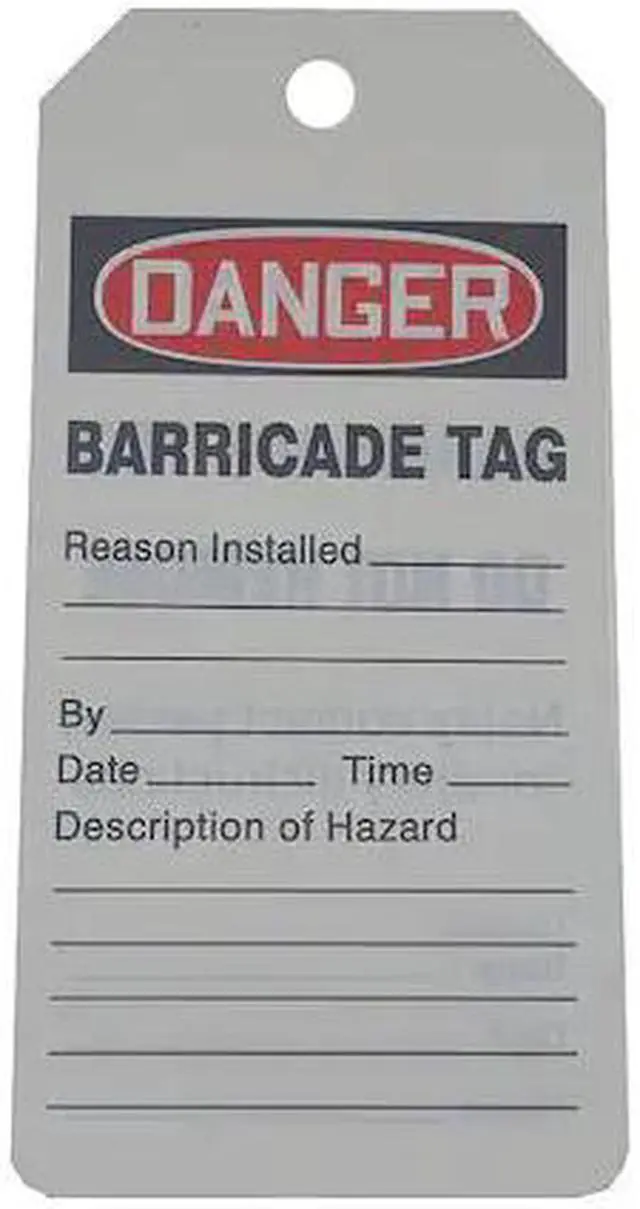 Main image of ZORO SELECT 43Z238 Danger Tag By The Roll, Lockout Tagout, Cardstock, 6 1/4 in