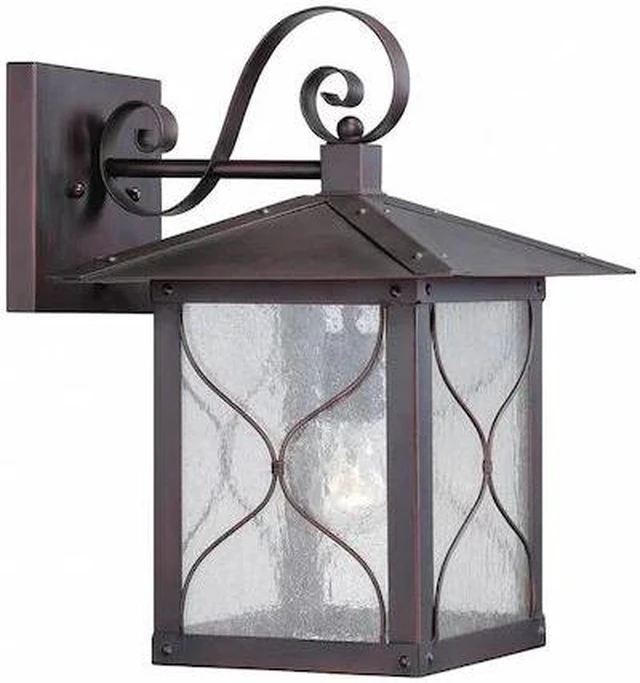 Main image of NUVO 60-5613 Vega 1-Light 11 in. Outdoor Wall Fixture with Clear Seed Glass