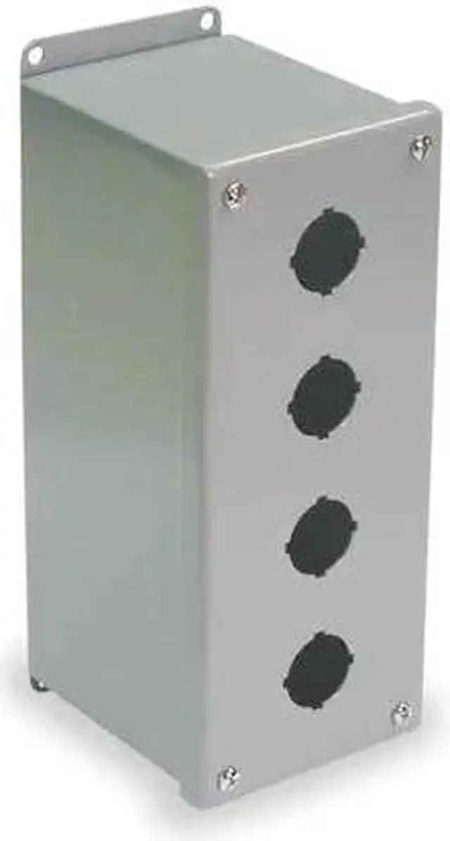 Main image of WIEGMANN PBXD4 Pushbutton Enclosure,30mm,4 Holes,Steel