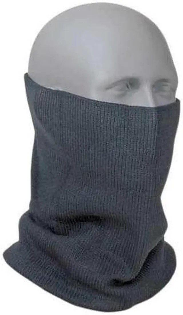 Main image of RefrigiWear Warm Double Layer Acrylic Knit Neck Gaiter Face Mask Black