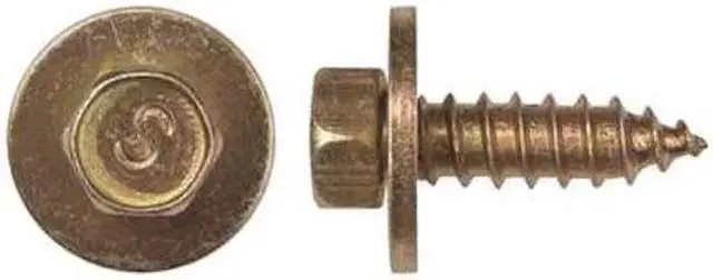 Main image of ZORO SELECT 10693PK Sheet Metal Screw, M5.50 x 18 mm, Zinc Yellow Steel Flange