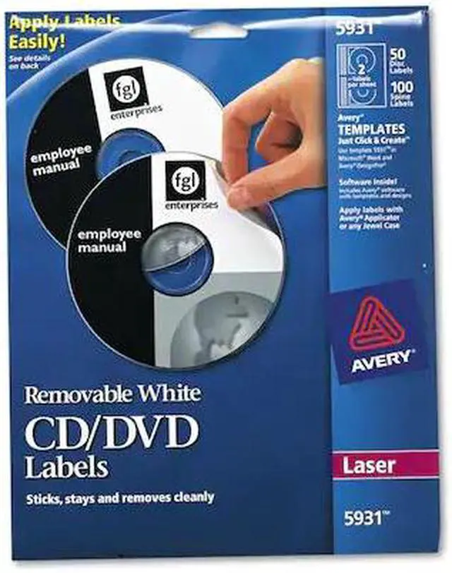 Alt view image 2 of 4 - Laser CD Labels, Matte White, 50/Pack 5931
