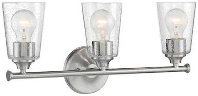 Main image of NUVO 60/7183 Fixture, Vanity, 3-Light, Incandescent, 60W, 120V, A19, Medium