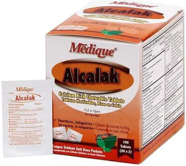 Alt view image 2 of 3 - MEDIQUE 10133 Antacid,Chewable Tablet,420mg,PK50