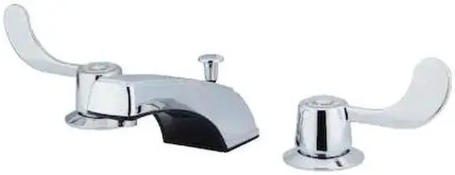 Alt view image 2 of 3 - Kingston Brass GKB931 Vista Widespread Bathroom Faucet with Pop-Up Drain Assembl, Polished Chrome