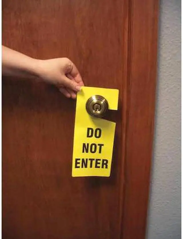 Alt view image 2 of 3 - ACCUFORM TAD836 Door Knob Hanger Tag, 9 in H, 4 in W, English, TAD836,PK10