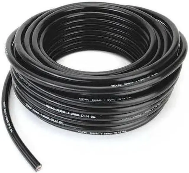 Alt view image 2 of 2 - VELVAC 050042 14 AWG 7 Conductor Stranded Trailer Cable 100 ft. BK