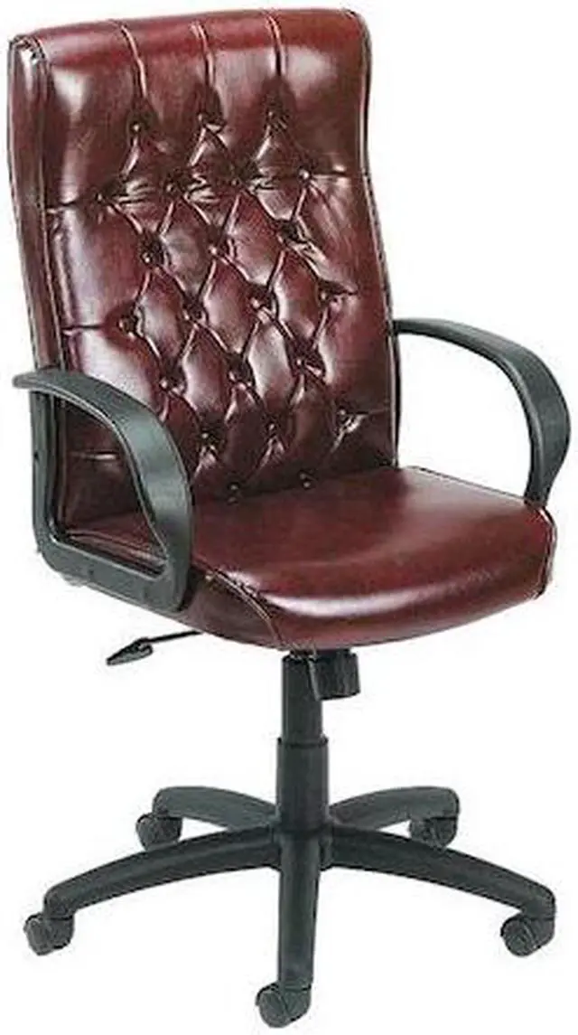 Main image of ZORO SELECT 6GNP1 Executive Chair, Vinyl Oxblood Burgundy, Height 42-1/2" to