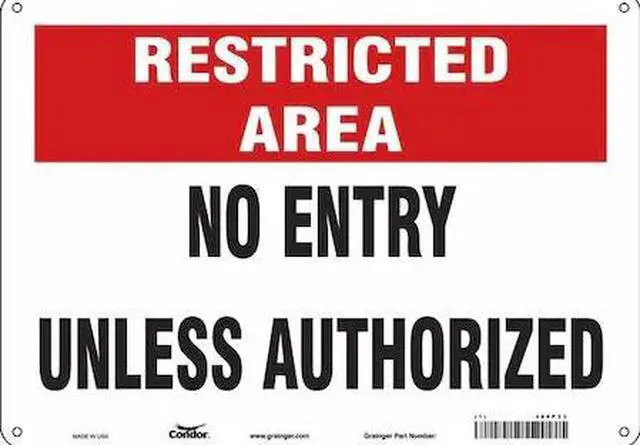 Main image of CONDOR 480P33 Safety Sign, 10 in Height, 14 in Width, Aluminum, Horizontal