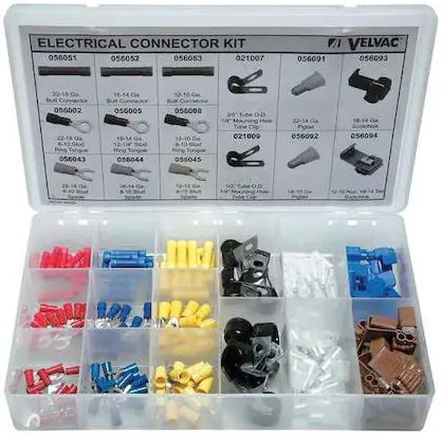 Alt view image 3 of 5 - VELVAC 056109 Wire Connector & Terminal Kit, 10 AWG, Vinyl Insulated, Assorted,