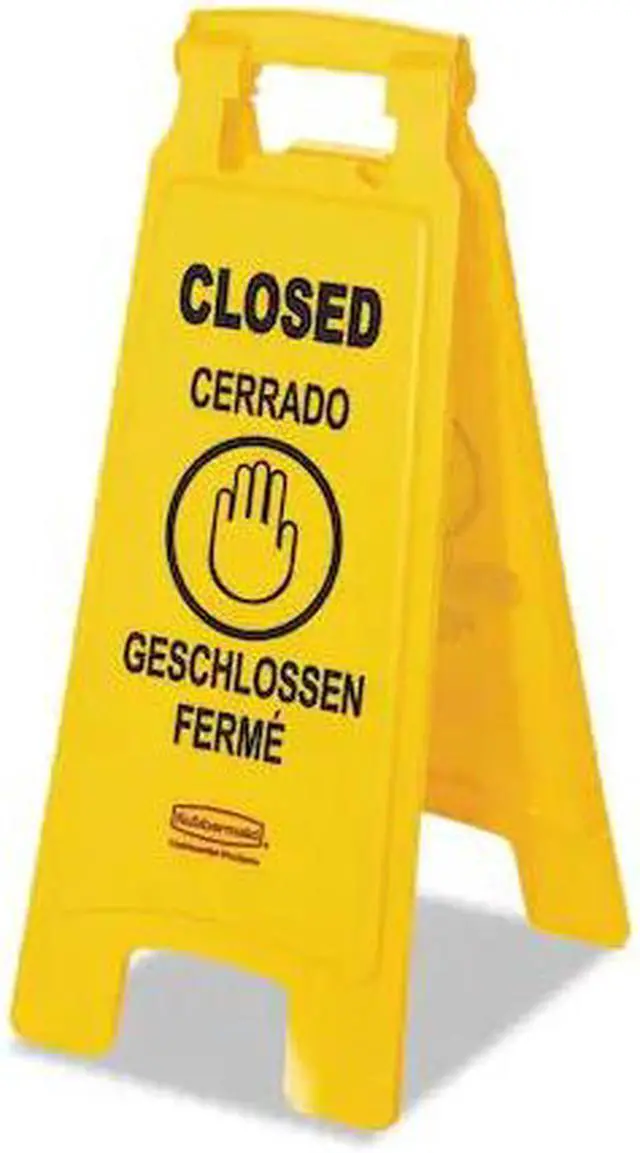 Alt view image 11 of 12 - C-Floor Sign "Closed" - Yellow